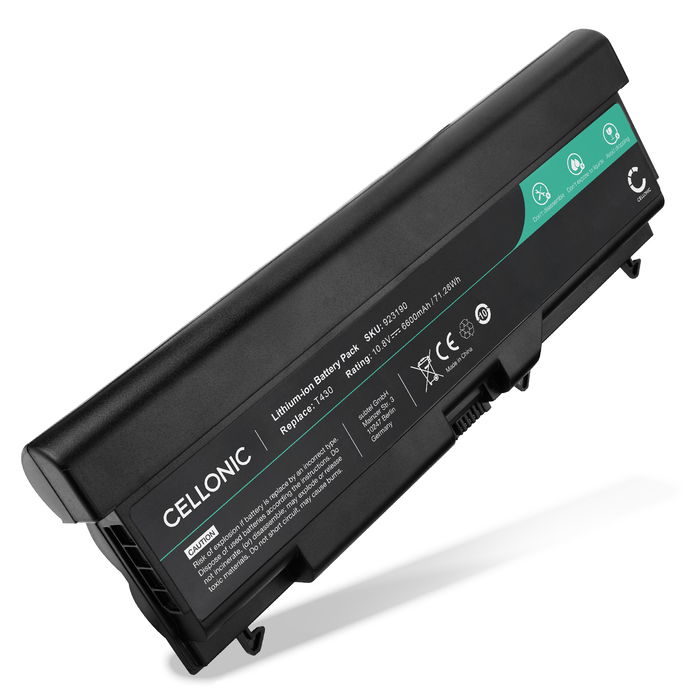 Batería Lenovo para ordenador portátil Lenovo ThinkPad T430, T420, T530i, T510, T520, T410, T530, W530, W520, SL400, 0A36303 6600mAh 10.8V  de CELLONIC
