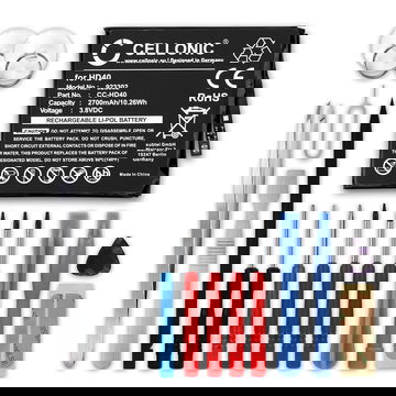 Batería para smartphone Motorola Moto Z2 Force - HD40,SNN5987A (2700mAh) + Juego de herramientas, Batería recargable, Batería de repuesto, Juego de herramientas