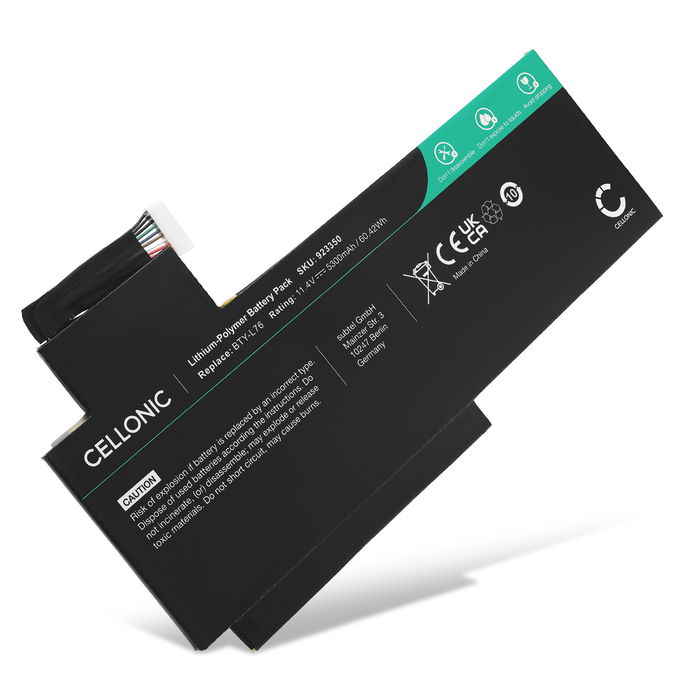 Batería Schenker para ordenador portátil Schenker XMG C703, BTY-L76 5300mAh 11.1V  de CELLONIC