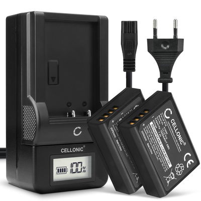 2x Bateria para Canon 1100D, Canon 4000D, Canon 1300D, Canon T3, Canon T6, Canon T5, Canon X50, Canon X80, Canon 1200D - Batería para Cámara Canon LP E10 1020mAh + Cargador Rápido LC-E10e / LC-E10