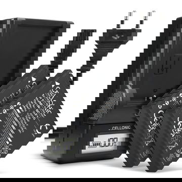 2x Batería + Cargador para Panasonic Lumix DMC-FS62 DMC-FS10 FS6 FS7 FS15 FS30 FS42 FS62 700mAh de CELLONIC