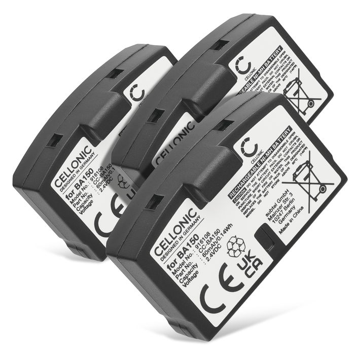 3x Sennheiser BA 151 Batería 60mAh 2.4V de CELLONIC