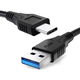 Cable de datos USB-C (conector largo) a USB A, 1m