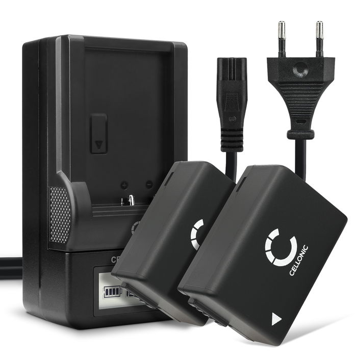 2x Panasonic DMW-BMB9E Batería 800mAh 7.2V - 7.4V + Cargador de CELLONIC
