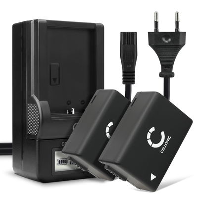 2x Bateria para cámaras Panasonic Lumix DC-FZ82 DMC-FZ72 FZ70 DMC-FZ100 FZ150 DMC-FZ45 FZ40 FZ47 FZ48 DMC-FZ62 FZ60 - DMW-BMB9E 800mAh + Cargador rápido Baterías recargables