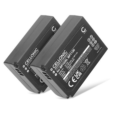 2x Batería para cámaras Samsung NX300 NX500 NX300M NX1000 NX2000 NX1100 NX200 NX210 BP1130 BP1030 700mAh 7.4V de CELLONIC