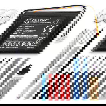 CELLONIC GPS Battery for TomTom Rider, One XL iQ Routes New Edition One 1st + 17pc GPS Tool Kit F64289525 F650010252 F709070710 800mAh SatNav Sat Nav Battery Replacement