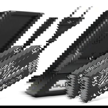 2x CELLONIC Camera Battery for Panasonic Lumix DMC-TZ5 DMC-TZ5 DMC-TZ3 DMC-TZ1 DMC-TZ4 DMC-TZ2 Replacement CGA-S007 CGR-S007 Battery 900mAh Backup + Charger DA-A46A DE-A25B DE-A26A