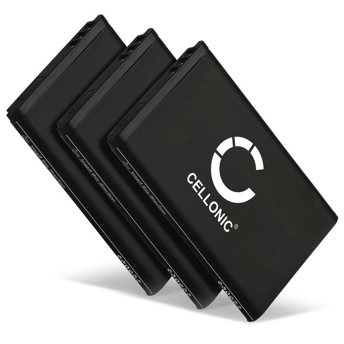 3x Bateria Telekom A051,10000058 1200mAh - , Batería larga duración para teléfonos Telekom Sinus 806, Snom M65, Telefunken FHD 170/5