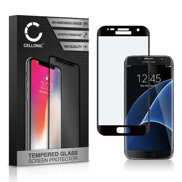Protector pantalla móvil Samsung Galaxy S7 Edge (SM-G935) autoadhesivo de CELLONIC - Screen protector, (Calidad HD / 3D Full Cover / 0,33mm / 9H)