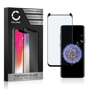 Protector pantalla móvil Samsung Galaxy S9 Plus (SM-G965) autoadhesivo de CELLONIC - Screen protector, (Calidad HD / 3D Case-friendly / 0,33mm / 9H)
