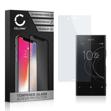 Protector pantalla móvil Sony Xperia XZ1 autoadhesivo de CELLONIC - Screen protector, (Calidad HD / 3D Full Cover / 0,33mm / 9H)