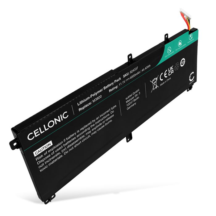 Dell Precision M3800 (3800-5205) Batería 4000mAh 11.1V de subtel