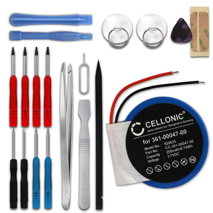 Batería para Garmin Approach S2, 361-00047-00 361-00064-00 de CELLONIC®], 200mAh, Ion de litio