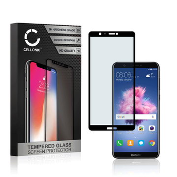 Protector pantalla móvil Huawei P Smart (2018) autoadhesivo de CELLONIC - Screen protector, (Calidad HD / 3D Full Cover / 0,33mm / 9H)