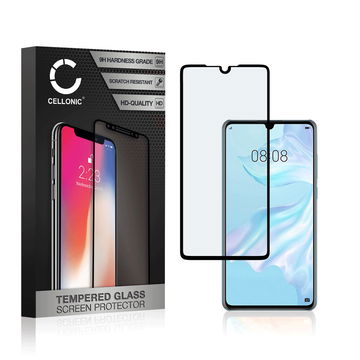 Protector pantalla móvil Huawei P30 autoadhesivo de CELLONIC - Screen protector, (Calidad HD / 3D Case-friendly / 0,33mm / 9H)