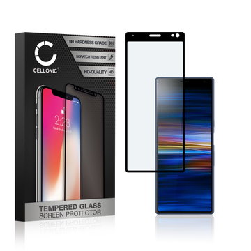 Protector pantalla móvil Sony Xperia 10 Plus autoadhesivo de CELLONIC - Screen protector, (Calidad HD / 3D Full Cover / 0,33mm / 9H)