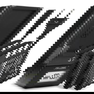 2x Bateria para cámaras Panasonic GH5 Lumix DC-GH5 DC-GH5s Lumix DMC-GH4 GH4 GH4r GH4h GH3 DMC-GH3h GH3a G9 DC-G9 - DMW-BLF19E 1600mAh + Cargador rápido DMW-BTC10 Baterías recargables