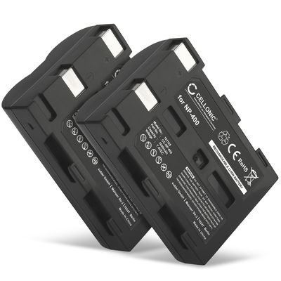 2x Batería para cámaras Konica Minolta Maxxum 7D, Dynax 5D, 7D, DiMAGE A2, A1, Maxxum 7D, 5D 1600mAh 7.2V - 7.4V de CELLONIC