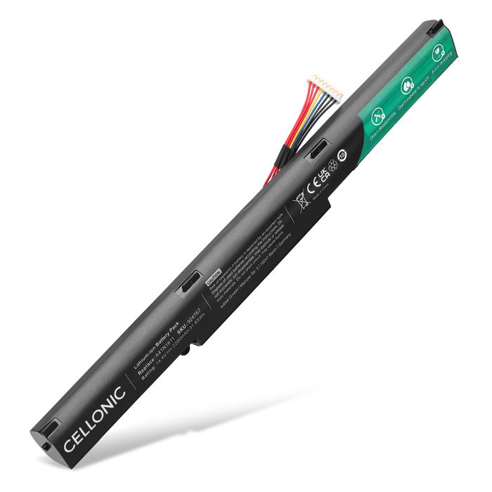 Batería ASUS para ordenador portátil ASUS GL553VD, ROG GL553VW-DM005T, GL553VW-DH71, A41N1611, A41LP4Q, A41LK5H 2200mAh 14.4V  de CELLONIC