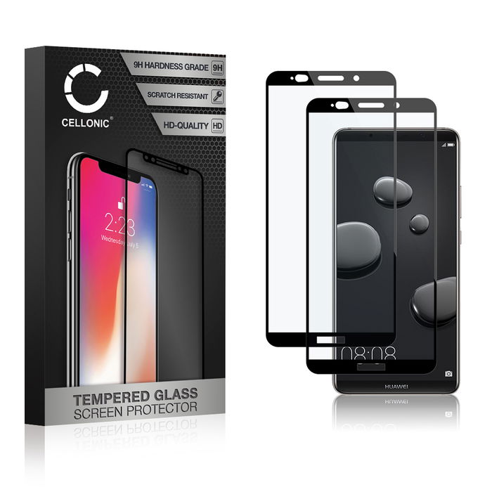 2x Protector pantalla móvil Huawei Mate 10 Pro autoadhesivo de CELLONIC - Screen protector, (Calidad HD / 3D Full Cover / 0,33mm / 9H)