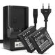 2x Battery 2000mAh+ Charger