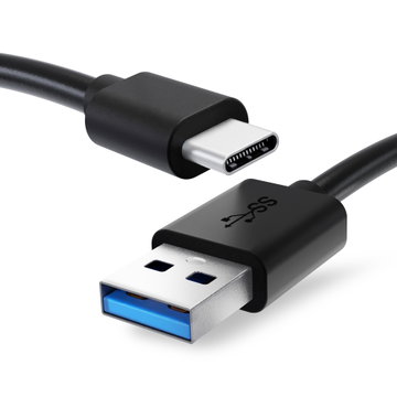 Cable USB para Huawei P40, P40 Pro / P30, P30 Lite / P20, P20 Pro - Cable de Carga y Datos 1m 3A negro PVC