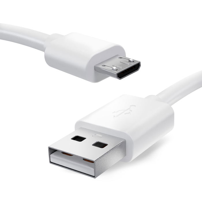 Cable USB para Panasonic Lumix GX9 GX80 G80 G90 DC-FZ72 FZ2000 HC-V770 -V180 DMC-TZ100 TZ90 LX15 LX100 II - Cable de Carga y Datos 1m 2A blanco PVC