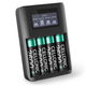Charger + 4x AA 2600mAh