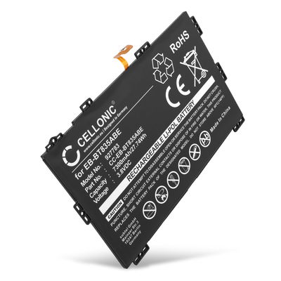 Bateria Samsung EB-BT835ABE, GH43-04830A gran capacidad 7300mAh - , Batería recargable para tablets Samsung SM-T830 Galaxy Tab S4, SM-T835 Galaxy Tab S4 LTE