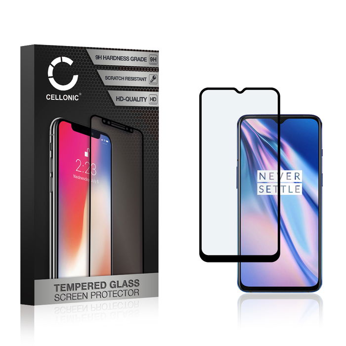 Protector pantalla móvil OnePlus 7 / 6T autoadhesivo de CELLONIC - Screen protector, (Calidad HD / 3D Case-friendly / 0,33mm / 9H)