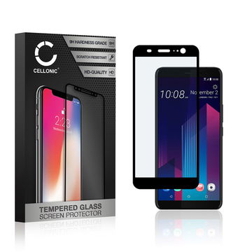 Protector pantalla móvil HTC U11 Plus autoadhesivo de CELLONIC - Screen protector, (Calidad HD / 3D Full Cover / 0,33mm / 9H)