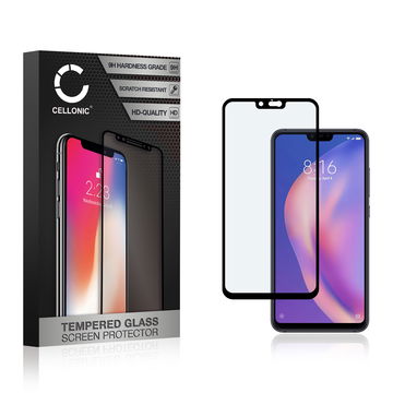 Protector pantalla móvil Xiaomi Mi 8 Lite autoadhesivo de CELLONIC - Screen protector, (Calidad HD / 3D Case-friendly / 0,33mm / 9H)