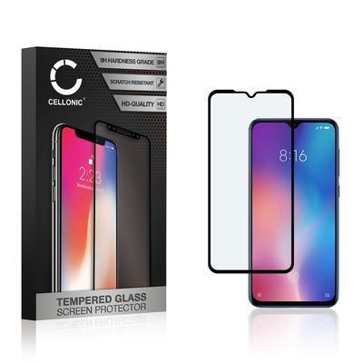 Protector pantalla móvil Xiaomi Redmi 9 / Redmi 9A autoadhesivo de CELLONIC - Screen protector, (Calidad HD / 3D Case-friendly / 0,33mm / 9H)