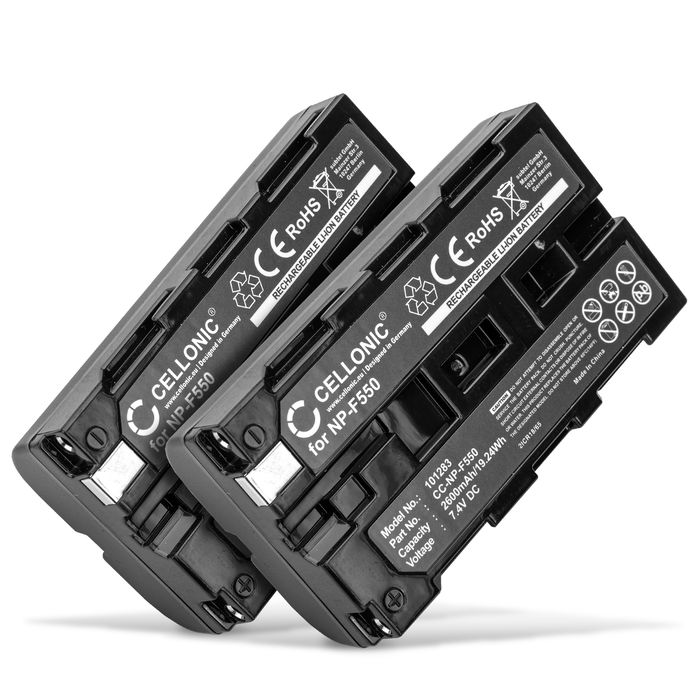 2x Batería para Sony CCD-SC55, NP-F550 -F750 -F330 de subtel®], 2600mAh, Ion de litio