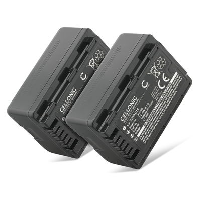 2x Battery for Panasonic HC-VX870, HDC-SD40, HC-V700, HC-V500, HC-V100, HC-V250, HC-V210 1500mAh from CELLONIC