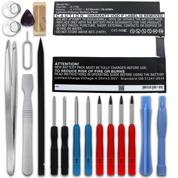 Apple iPad Pro 10,5" (2017) - A1852 Batería 8130mAh 3.77V + Juego de herramientas de subtel