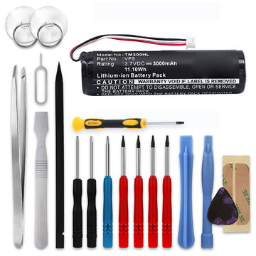 Bateria TomTom VF5 3000mAh - + Juego de herramientas , Batería larga duración para GPS TomTom Rider / Go 910, 710, 700, 530, 400 / Garmin Streetpilot i3, i5