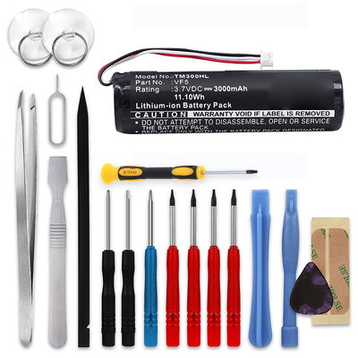 Bateria TomTom VF5 3000mAh - + Juego de herramientas , Batería larga duración para GPS TomTom Rider / Go 910, 710, 700, 530, 400 / Garmin Streetpilot i3, i5