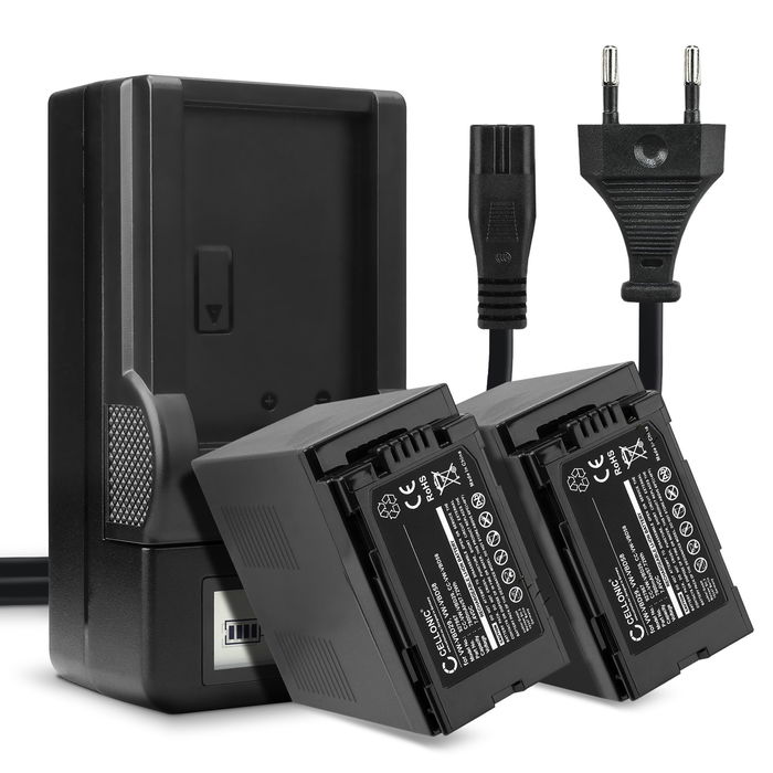 2x Panasonic AG-CX350 Batería 7800mAh 7.4V + Cargador de CELLONIC