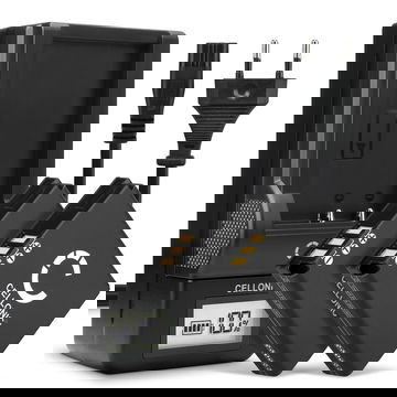 2x Bateria para cámaras Kodak PIXPRO SP360, SP360 4K, SP1, SP1 HD, Orbit360 4K, PlaySport Zx5, LB-080 - LB-080 1100mAh + Cargador rápido Baterías recargables