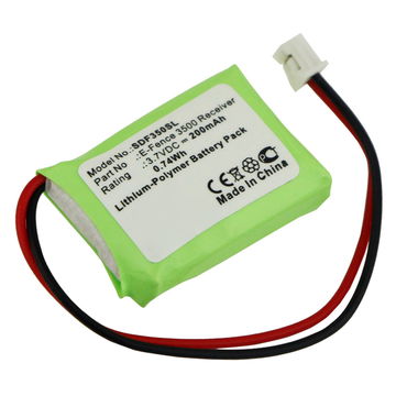 Batería para Dogtra E-Fence 3500 Receiver Lithium-Polymer 3.7V (200mAh, 3.7V) de CELLONIC