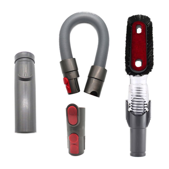 Juego de accesorios para aspiradora de 4 piezas para boquillas de repuesto de repuesto Dyson V6 / V7 / V8 / V9 / V10, boquillas de aspiradora, juego de accesorios para aspiradora: cepillo, boquilla, manguera - D931, D928, D918, D907
