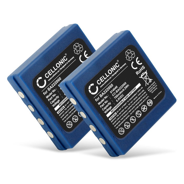 2x HBC Radiomatic BA222060 Batería 700mAh 6V de subtel