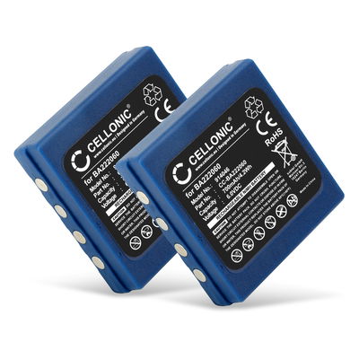 2x Bateria HBC BA222060,FUB 03A,KH68302500,253211 700mAh - , Batería larga duración para controles remotos HBC Radiomatic Orbit / Micron 4* Hetronic Abitron TGA TGB