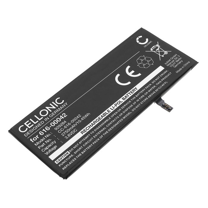 Bateria Apple 616-00042 2750mAh - 616-00042, Batería larga duración para smartphones Apple iPhone 6S Plus