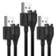 3x Cable de datos Conector para reloj inteligente a USB A, 1m