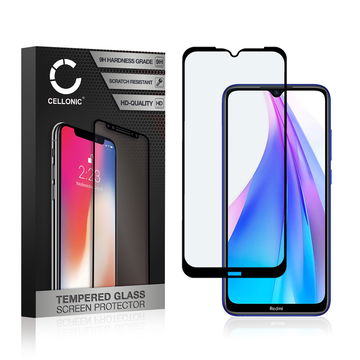 Protector pantalla móvil Xiaomi Redmi Note 8T autoadhesivo de CELLONIC - Screen protector, (Calidad HD / 3D Full Cover / 0,33mm / 9H)