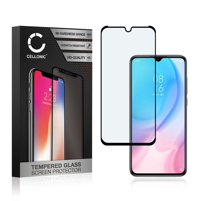 Protector pantalla móvil Xiaomi Mi 9 Lite autoadhesivo de CELLONIC - Screen protector, (Calidad HD / 3D Full Cover / 0,33mm / 9H)