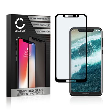 Protector pantalla móvil Motorola One (P30 Play) autoadhesivo de CELLONIC - Screen protector, (Calidad HD / 3D Full Cover / 0,33mm / 9H)